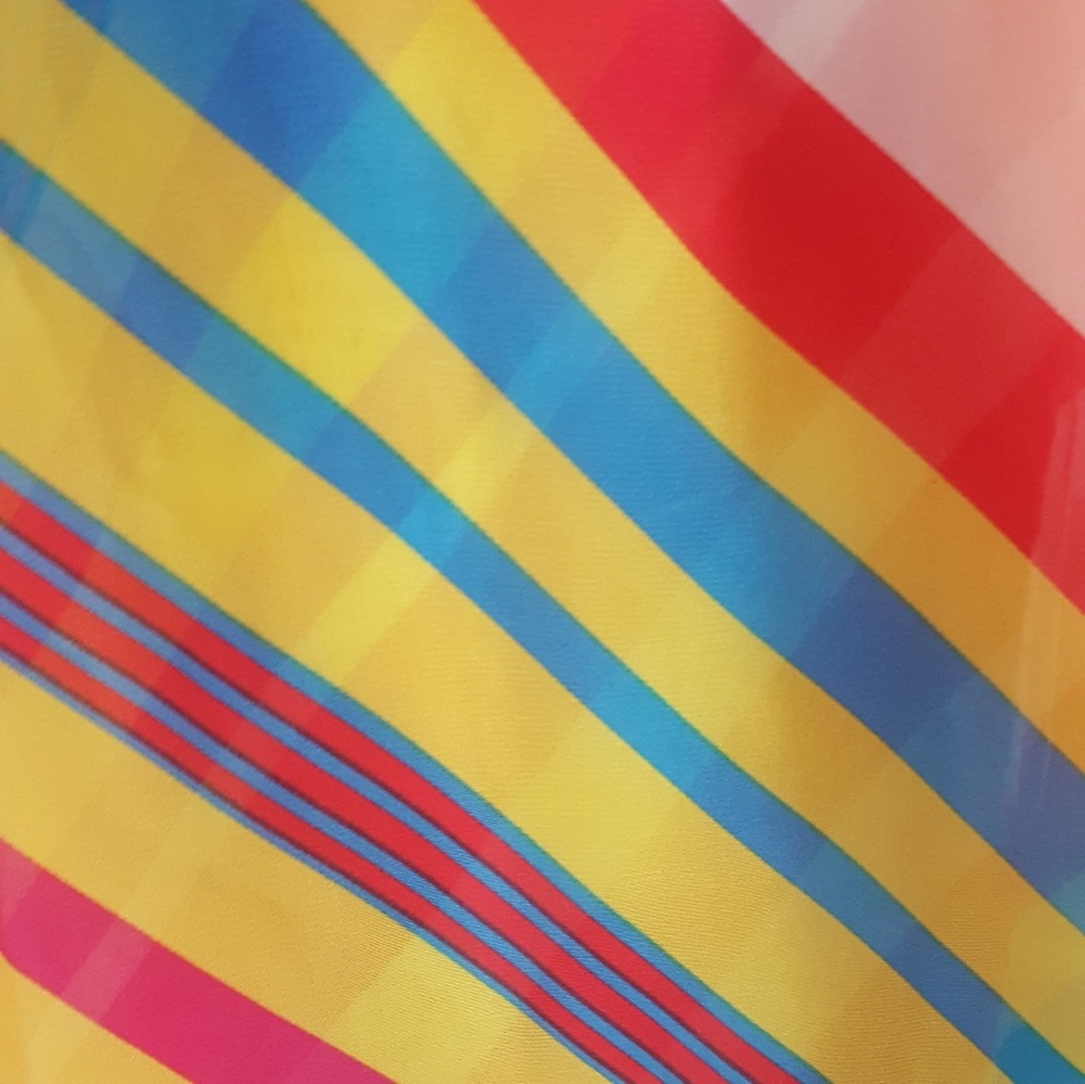 Spring Multi Color Stripe Scarf - Picture 3 of 3